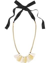 Marni | Metallic Three Stone Pendant Necklace | Lyst