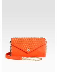 Rebecca Minkoff | Orange Studded Continental Wallet | Lyst