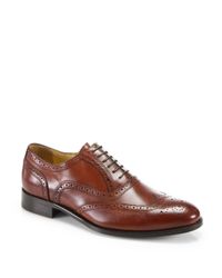 Saks Fifth Avenue | Brown Truman Leather Wingtip Lace-ups for Men | Lyst