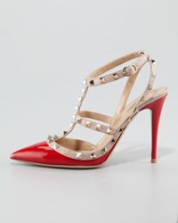 sandal rockstud patent valentino tone lyst