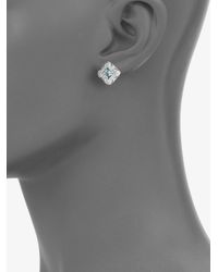 Judith Ripka | Estate Blue Topaz & Sterling Silver Stud Earrings | Lyst