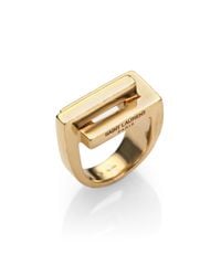Saint Laurent | Metallic Babylone Chain Ring | Lyst