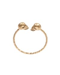 Alexander McQueen | Metallic 'twin Skull' Bracelet | Lyst