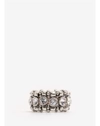 Philippe Audibert | Metallic Rhinestone Elasticated Ring | Lyst