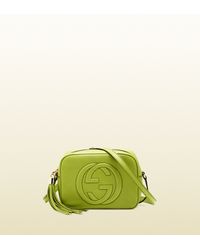 Lyst - Gucci Soho Apple Green Leather Disco Bag in Green