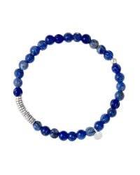 Tateossian - Disc Round Blue Sodalite Beaded Bracelet With Silver Spacer Discs - Lyst