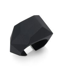 Marc By Marc Jacobs | Black Silicone Rock Cuff Bracelet | Lyst