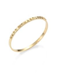 Marc By Marc Jacobs | Metallic Letterpress Bangle Braceletgoldtone | Lyst
