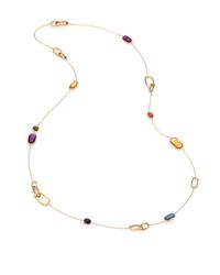 Marco Bicego | Metallic Murano Semi-precious Multi-stone & 18k Yellow Gold Station Necklace | Lyst