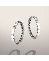John Hardy | Metallic Medium Hoop Earrings with Full Closure | Lyst
