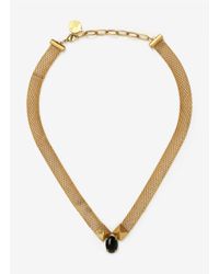 Ela Stone | Metallic Davy Chain Mesh Stone Necklace | Lyst