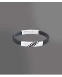 Emporio Armani | Black Bracelet in Steel and Onyx for Men | Lyst