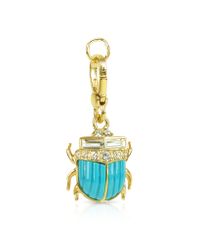Juicy Couture | Metallic Blue Scarab Charm | Lyst