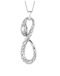 Just Cavalli | Metallic Groumette Snake Pendant Necklace | Lyst