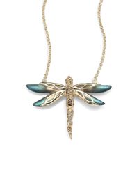 Alexis Bittar | Metallic Jeweled Dragonfly Necklace teal | Lyst
