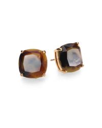 kate spade new york | Brown Faceted Square Stud Earrings | Lyst