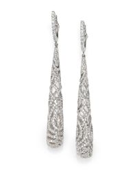 Roberto Coin | Metallic Mauresque Diamond & 18k White Gold Filigree Drop Earrings | Lyst