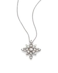Roberto Coin | Metallic Tiny Treasures Diamond & 18K White Gold Snowflake Pendant Necklace | Lyst