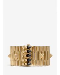 Iosselliani | Metallic Thick Chain Studded Bracelet | Lyst