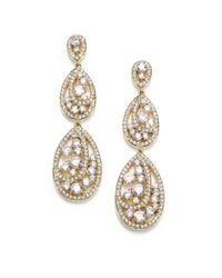Adriana Orsini | Metallic Celestial Triple-drop Earrings | Lyst