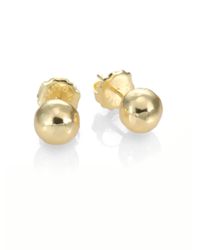 Ippolita | Metallic Glamazon 18K Yellow Gold Mini Pin Ball Stud Earrings | Lyst