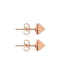 Eddie Borgo | Metallic Rose Gold Pyramid Stud Earrings | Lyst