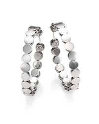 John Hardy | Metallic Dot Sterling Silver Hoop Earrings/1.5 | Lyst