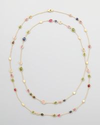 Marco Bicego | Siviglia 18K Multicolor Sapphire Station Necklace | Lyst