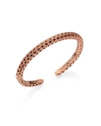 John Hardy | Metallic Classic Chain Bronze Woven Cuff Bracelet | Lyst