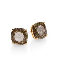kate spade new york | Metallic Faceted Square Stud Earrings | Lyst