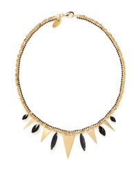 Iosselliani | Metallic Metal Triangle Stone Necklace | Lyst