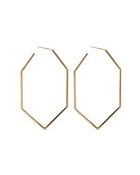 Jennifer Fisher | Metallic Brass Hexagon Hoop Earrings | Lyst