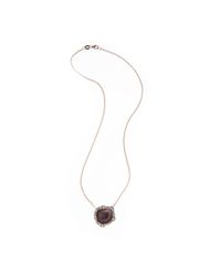 Kimberly Mcdonald | Pink Rose Gold, Geode And Diamond Necklace | Lyst