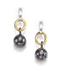 Gurhan | Gray Balloon 24k Yellow Gold & Sterling Silver Drop Earrings | Lyst