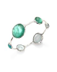 Ippolita | Metallic Mother-of-pearl Clear Quartz and Sterling Silver Round Stone Bracelet-mint | Lyst