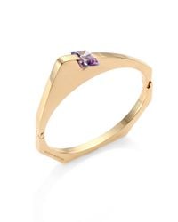 Delfina Delettrez | Metallic Magic Triangle Shark Attack Purple Topaz Bracelet | Lyst