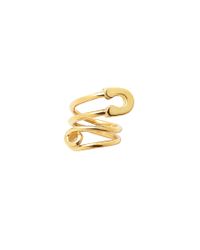Tom Binns | Metallic Twisted Gold Safety Pin Ring | Lyst