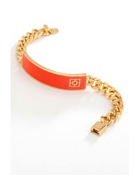 Trina Turk | Orange Enamel Id Bracelet | Lyst