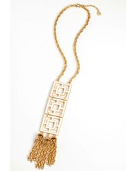 Trina Turk | Metallic Enamel 3 Tier Brick Necklace | Lyst