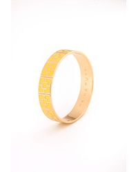 Trina Turk | Yellow Enamel Brick Bangle | Lyst