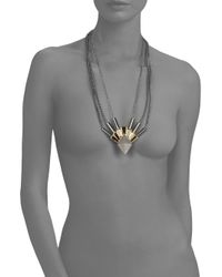 Eddie Borgo | Blue Black Onyx New Jade and Howlite Chain Necklace | Lyst