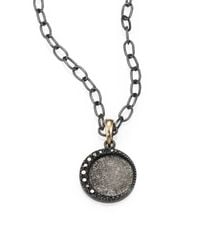 Mizuki | Metallic Black Diamond, Oxidized Sterling Silver And 14k Yellow Gold Necklace | Lyst