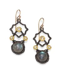 Alexis Bittar | Metallic Twotone Labradorite Drop Earrings | Lyst