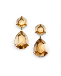 Ippolita | Metallic Gemma Collection Cognac Citrine and 18k Yellow Gold Teardrop Earrings | Lyst