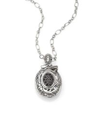 John Hardy | Metallic PavÉ Black Sapphire & Sterling Silver Dragon Necklace | Lyst