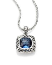 John Hardy | Metallic Classic Chain Sterling Silver Small Square Pendant Necklace | Lyst