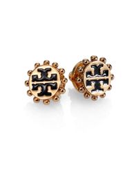 Tory Burch | Metallic Winslow Logo Stud Earrings | Lyst