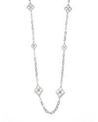 Jude Frances | Metallic Soho Sterling Silver Quilted Kite Station Necklace | Lyst