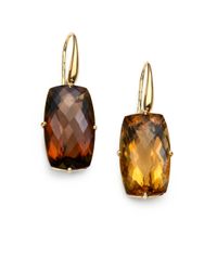 Roberto Coin | Metallic Citrine 18k Gold Drop Earrings | Lyst