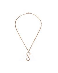 Lulu Frost - Brown Letter S Necklace - Lyst
